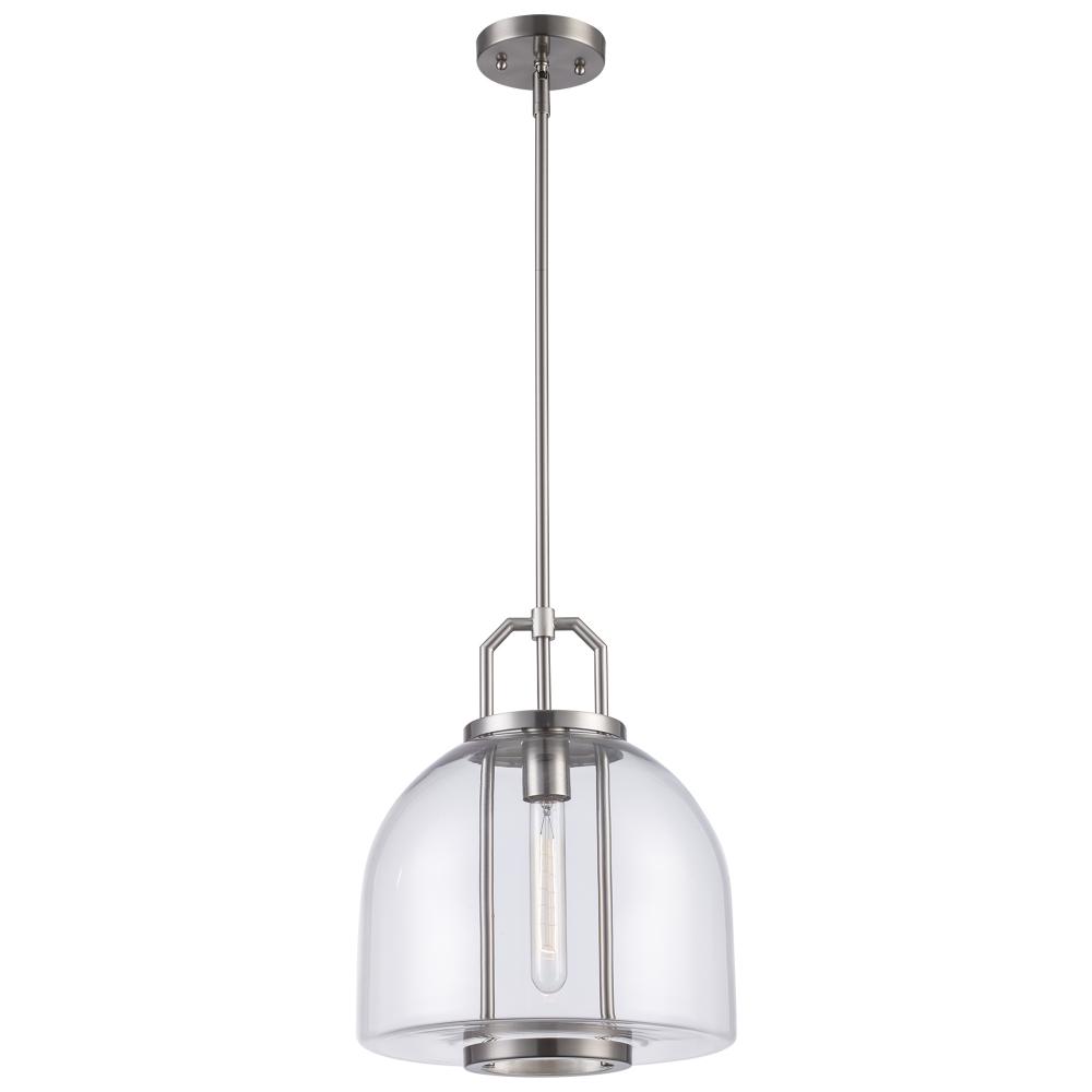 1LT PENDANT-GLASS DOME-M-BN